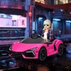 Resenkos Electric Ride-on Car,Lamborghini Revuelto Licensed 12V Kids Ride on Car, Battery Powered Kids Electric Car, Pink - 2 of 4