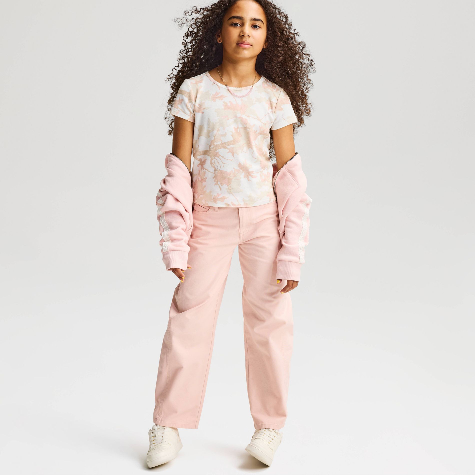 Girls' Mid-Rise Barrel Leg Pants - Cat & Jack™ Pink M