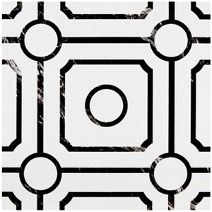 GoodGram Peel N' Stick DIY Retro 12x12 Self Adhesive Vinyl Floor Tile - 20 Tiles (20 Total SF in a Box) - Carrera - 20 Tiles/20 sq. ft. - 1 of 4