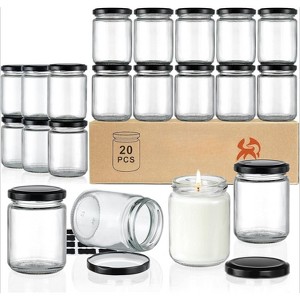 20 Pcs 8 oz Small Glass Jars with Airtight Lids, Empty Food Storage for Spices, Honey, Jam - 1 of 4