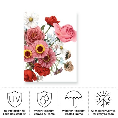Grace Popp Floral Bouquet Outdoor Canvas Print 14x19