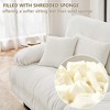 Aukfa Oversized 2 Seater Loveseat Sofa with 1 Ottomans,Chenille Comfy Cloud Couch with 2 Lumbar Pillows 2 Throw Pillows for Living Room,White - 3 of 4