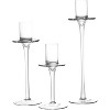 Dawhud Direct Clear Glass Candle Holder for Pillar, Floating, and LED Candles - Set of 3, Clear - 2 of 4