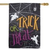 Northlight Spiderwebs and Ghosts Trick or Treat Outdoor Halloween House Flag - 40" x 28" - 2 of 4