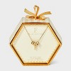 14K Gold Dipped Cubic Zirconia Rondelle Initial Necklace - A New Day™ Gold - 3 of 4