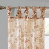LIVN CO. Floral Printed Voile Sheer Twist Tab Top Curtain Panel, Blush 50x95" - 3 of 4