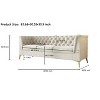 NicBex Couches for Living Room 82" Sofa Velvet Upholstered 3-Seat Couch Soft Sponges Modern Chesterfield Sofa with Gold Legs for Apartment - 2 of 4