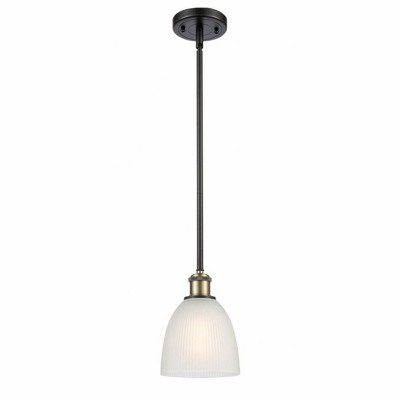 Castile - 1 Light Stem Hung Mini Pendant In Industrial Style-9 Inches Tall and 6 Inches Wide
