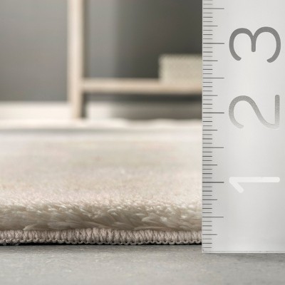 Cream Bliss 6' x 9' Easy-Care Synthetic Shag Rug