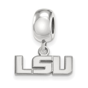 Black Bow Jewelry Sterling Silver Louisiana State Fighting Tigers NCAA Bead Charm - 1 of 4