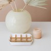 Aoibox Modern Bamboo Fiber Soap Holder and Dish Combo, Removable for Easy Cleaning, Ideal for Bathroom, Kitchen, Sink - 3 of 4