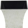 HomeRoots 5" Cream Recycled Plastic Indoor Outdoor Square Nursery Pot - 3 of 3