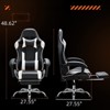 FONTOI Office Chair with Footrest and Removable Headrest and Waist pillow, Leather Recliner with Fixed-up Armrests, White, 27.55"*48.62"*27.55" - 3 of 4