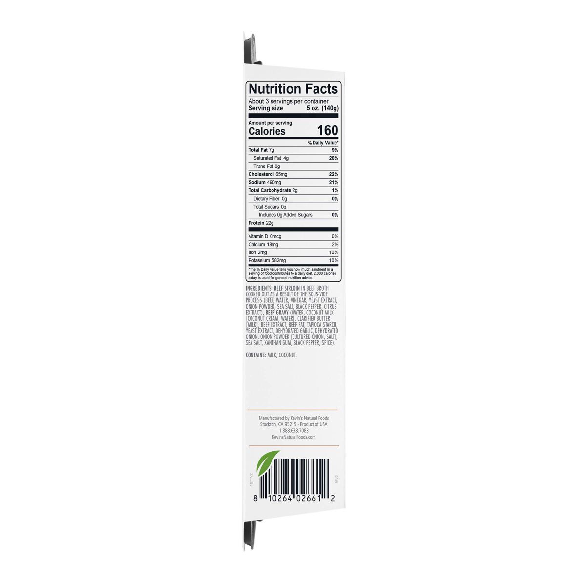Kevin's Foods Gluten Free Sirloin Steak Tips with Gravy - 16oz: High Protein - thumbnail 2