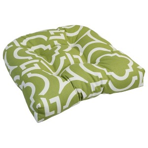 Blazing Needles, 19-inch U-Shaped Spun Polyester Outdoor Tufted Dining Chair Cushion - 1 of 2