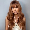 Jessie's Wig Body Wave Wig 13x5 Pre Cut Lace Brown Color With Bangs 24-26 Inch 1 Pcs/Pack - 2 of 4
