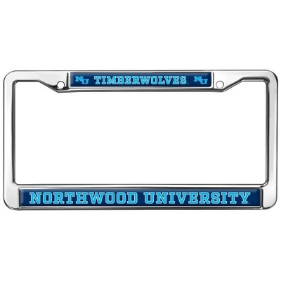 Northwood University Timberwolves Full Size Standard License Plate Metal Frame