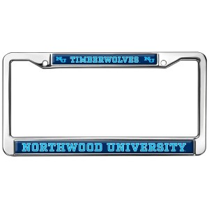 Northwood University Timberwolves Full Size Standard License Plate Metal Frame - 1 of 4