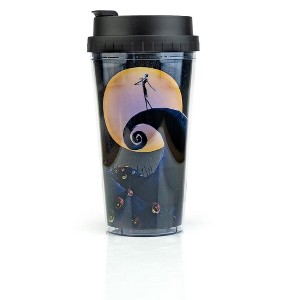 Silver Buffalo The Nightmare Before Christmas Graveyard Scene Travel Mug | Holds 16 Ounces - 1 of 4