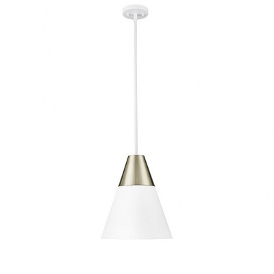 Millennium Lighting Annos 1 - Light Pendant in  Matte White/Modern Gold