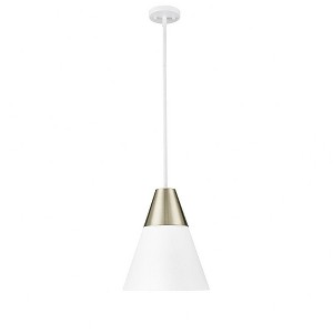 Millennium Lighting Annos 1 - Light Pendant in  Matte White/Modern Gold - 1 of 3