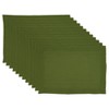Saro Lifestyle Placemat with Hemstitched Border, 14"x20" Oblong, Kiwi (Set of 12) - 3 of 4