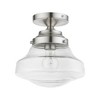 Livex Lighting Avondale 1 - Light Semi-Flush Mount in  Brushed Nickel - 4 of 4