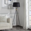 Aukfa 63.2" Modern Tripod Floor Lamp with Linen Shade – Adjustable & Easy to Assemble for Living Room, Bedroom & Office - 2 of 4