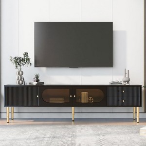 TV Stand for Up to 80 Inch TV, Modern Television Table, Center Media Console, Entertainment Center, with 2 Drawers TV Stand Console for Living Room - 1 of 4