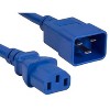 SANOXY 3ft 14 AWG 15A 250V Power Cord (IEC320 C20 to IEC320 C13), Blue - 2 of 2
