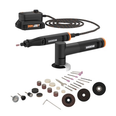 Worx WX990L MakerX 20V Kit with Rotary Tool and Angle Grinder