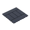 Chic Crate 44 Pack 12'' Interlocking Plastic Deck Tiles – Dark Gray, Waterproof - 2 of 4
