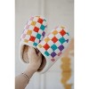 White Vibrant Checkered Plush Thermal Slippers - 2 of 3
