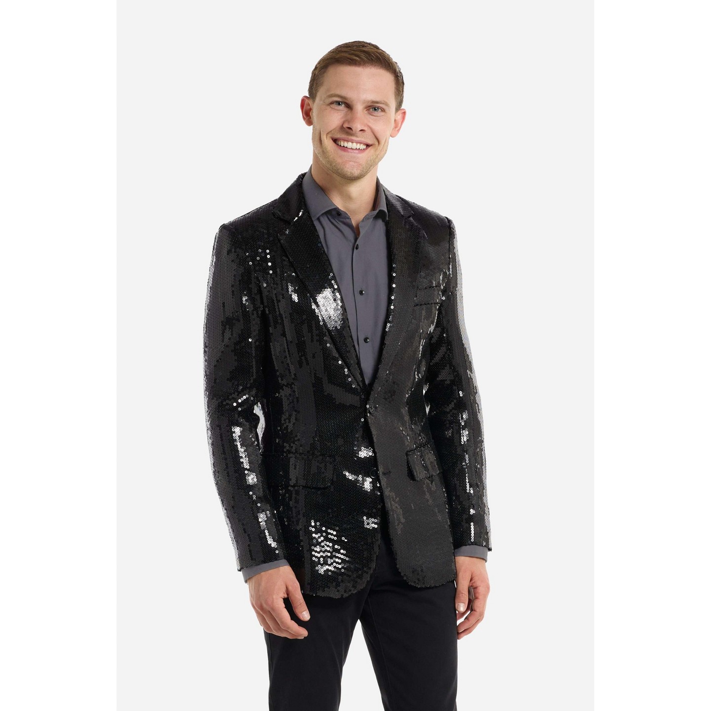 Мужские пиджаки Suitmeister Shiny Party Blazer - Sequins Black - Size Medium — фото 1