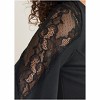 VENUS Womens Ponte Lace Detail Jumpsuit - 3 of 4