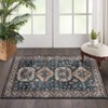 COZONY Non-Slip Washable Boho Floral Area Rug for Living Room Bedroom Kitchen - 2 of 4