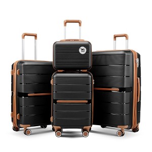 Whisen 4-Piece Luggage Set (14"/20"/24"/28") with TSA Lock and 3-Level Telescoping Handle - 1 of 4