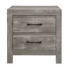 Okak Farmhouse Style 2/5-Drawer Nightstand with Black Metal Hardware, Wood Chest for Bedroom - 4 of 4