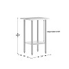 Flash Furniture Stainless Steel 18 Gauge Prep and Work Table with Undershelf - NSF Certified - 4 of 4