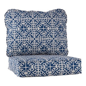 2-Piece Deep Seat Outdoor Cushion Set - 1 of 4