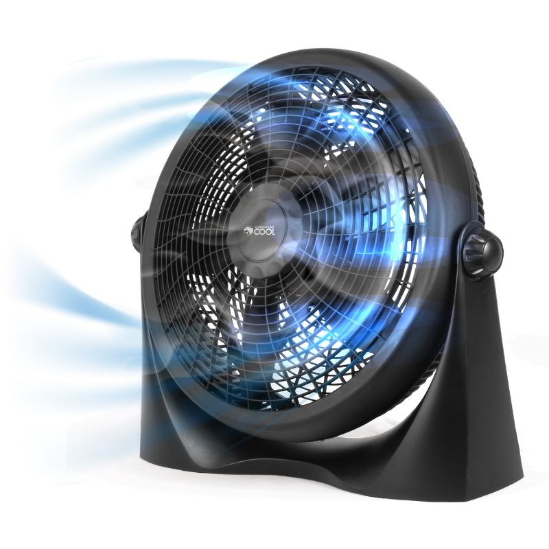 COMMERCIAL COOL High Velocity Floor Fan 16" Blade Span, Black, 1 of 9