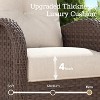 Layinsun 5 Pieces Wicker Patio Furniture Set, Luxury Outdoor Conversation Set with High Back Swivel Rocker Chairs - 3 of 4