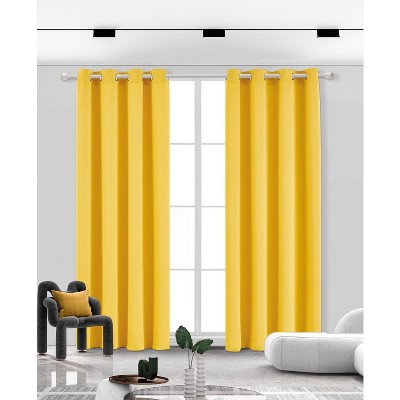 Ruthy's Textile Thermal Room Darkening Blackout Window Curtain Grommet Panel Pair