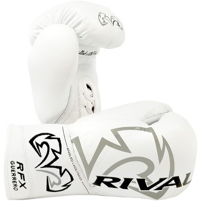 RIVAL Boxing RFX-Guerrero HDE-F Pro Fight Lace-Up Boxing Gloves - White