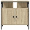 CLIHOME Engineered Wood Bathroom Sink Cabinet with Powder-Coated Steel Frame, Modern Storage Sideboard Cupboard for Toiletries - 4 of 4
