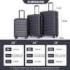 3 Piece Expandable Luggage Set,Hardshell Luggage Sets with Spinner Wheels & TSA Lock,Lightweight Carry on Suitcase Black - 2 of 4