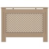 vidaXL Durable Radiator Cover in Brown | Modern Slatted Design with Shelf Space | Easy to Assemble | Made from MDF | Dimensions: 44.1"x7.5"x32.1" - 3 of 4