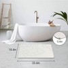 Bath Mat, Non - Slip Diatomaceous Earth Shower Mat, Quick - Drying, Easy to Clean, 24''*16'' White - 3 of 4