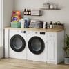 Famapy 82.6''W Laundry Countertop Storage,Washer Dryer Countertop,Adjustable Shelf & Drawer,Laundry Room Organization,Laundry Storage Cabinet Table - 3 of 4