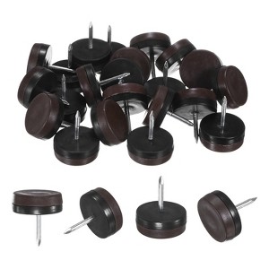 Unique Bargains Durable Nail-on Furniture Sliders Chair Leg Protectors 24 Pcs - 1 of 4
